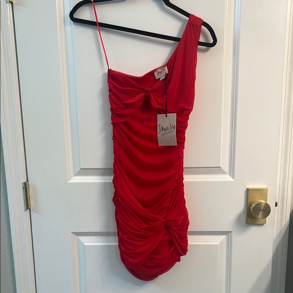 Asymmetrical Red Dress